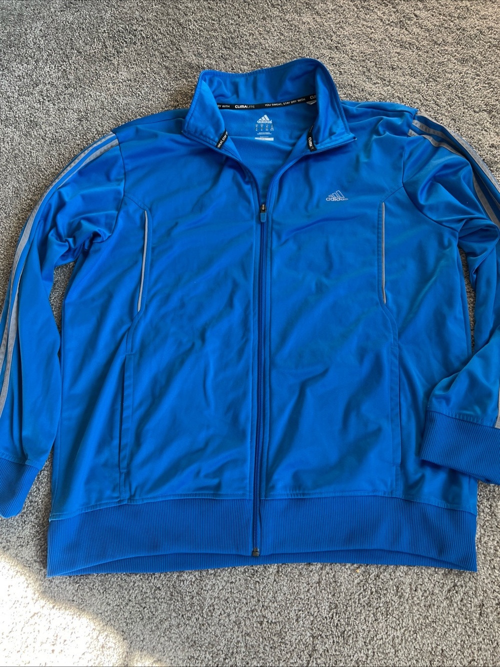 adidas Men’s Royal Blue Full-Zip Performance Jacket